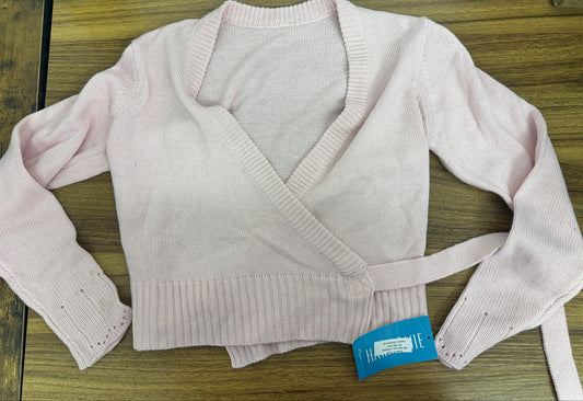 NEW Sweater Harmonie CS301C Large Child Pink Wrap Warm Up Ballet