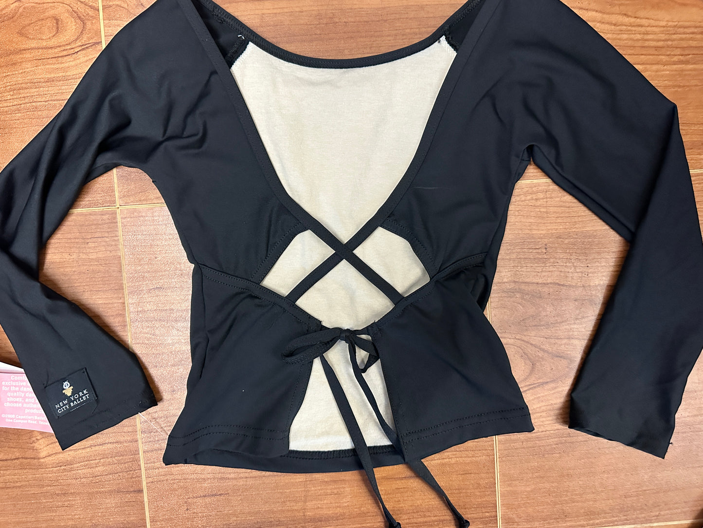 New Crop Top Capezio 7205 Black Petite Adult (XS) Jazz Clogging Tap
