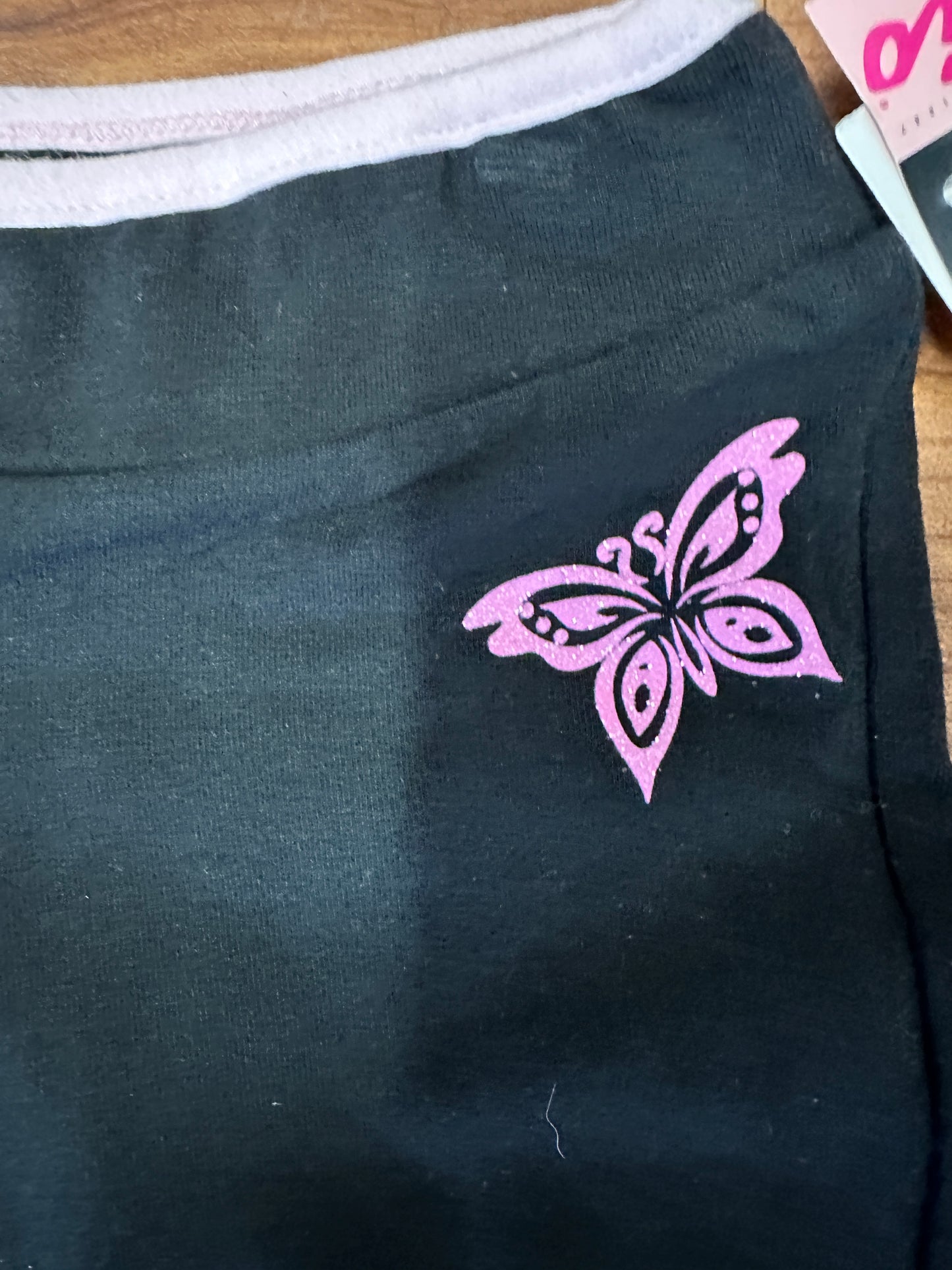 New Pants Capezio FS2085CC Black Pink Butterfly Child Jazz Tap Ballet Pointe