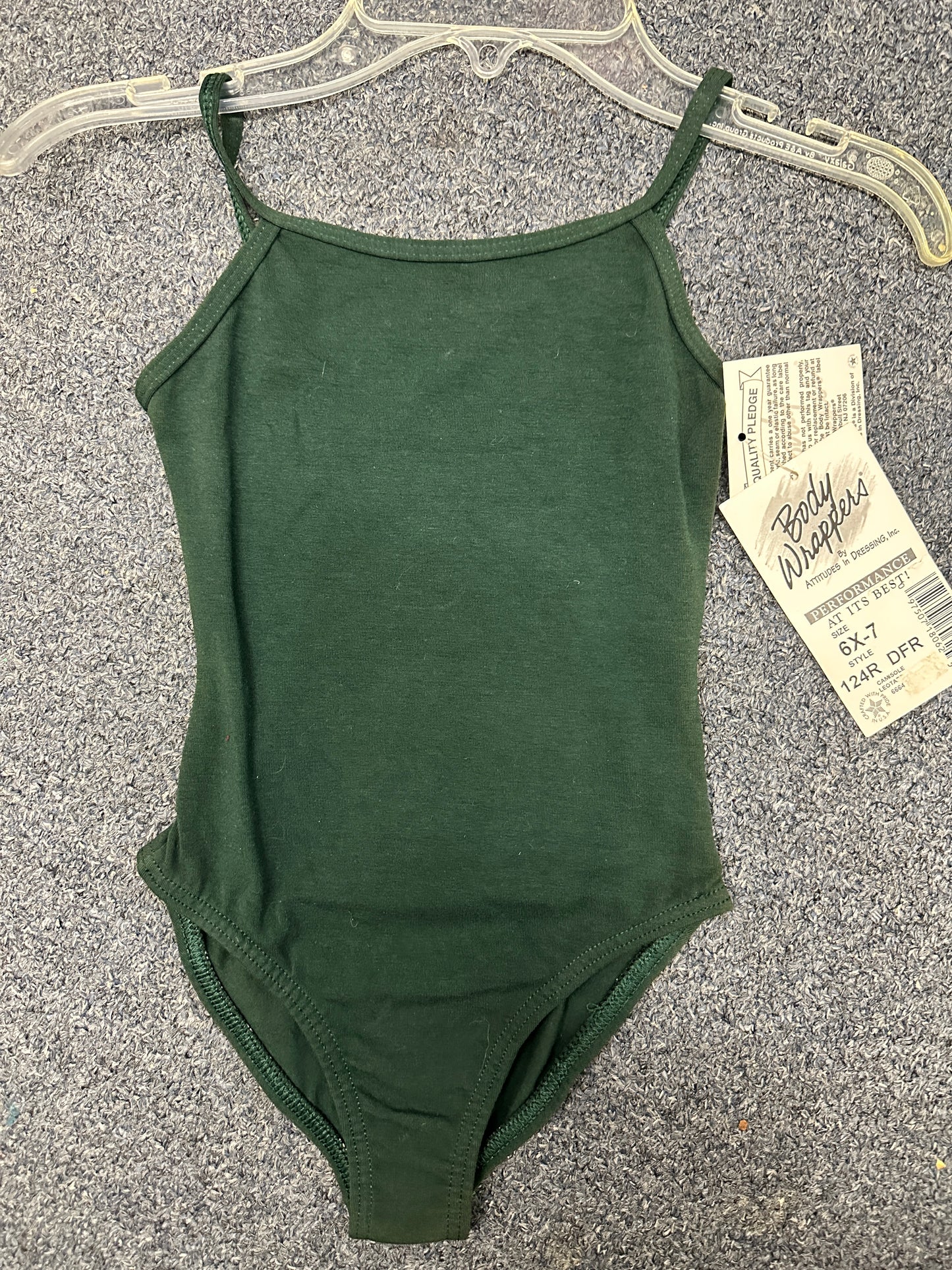 NEW Leotard Body Wrappers 124R Child 6x-7 Camisole Hunter Green Ballet Tap