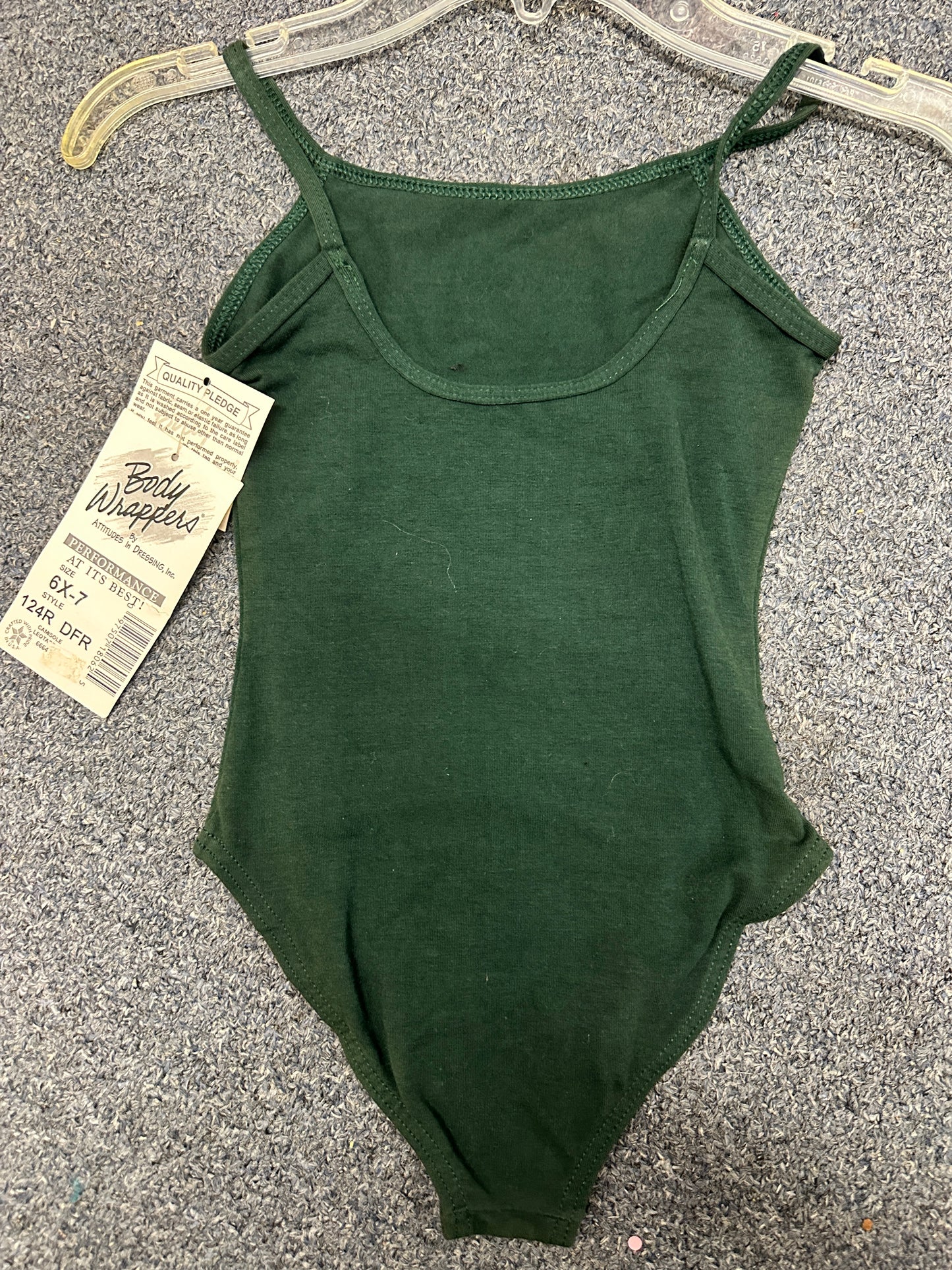 NEW Leotard Body Wrappers 124R Child 6x-7 Camisole Hunter Green Ballet Tap
