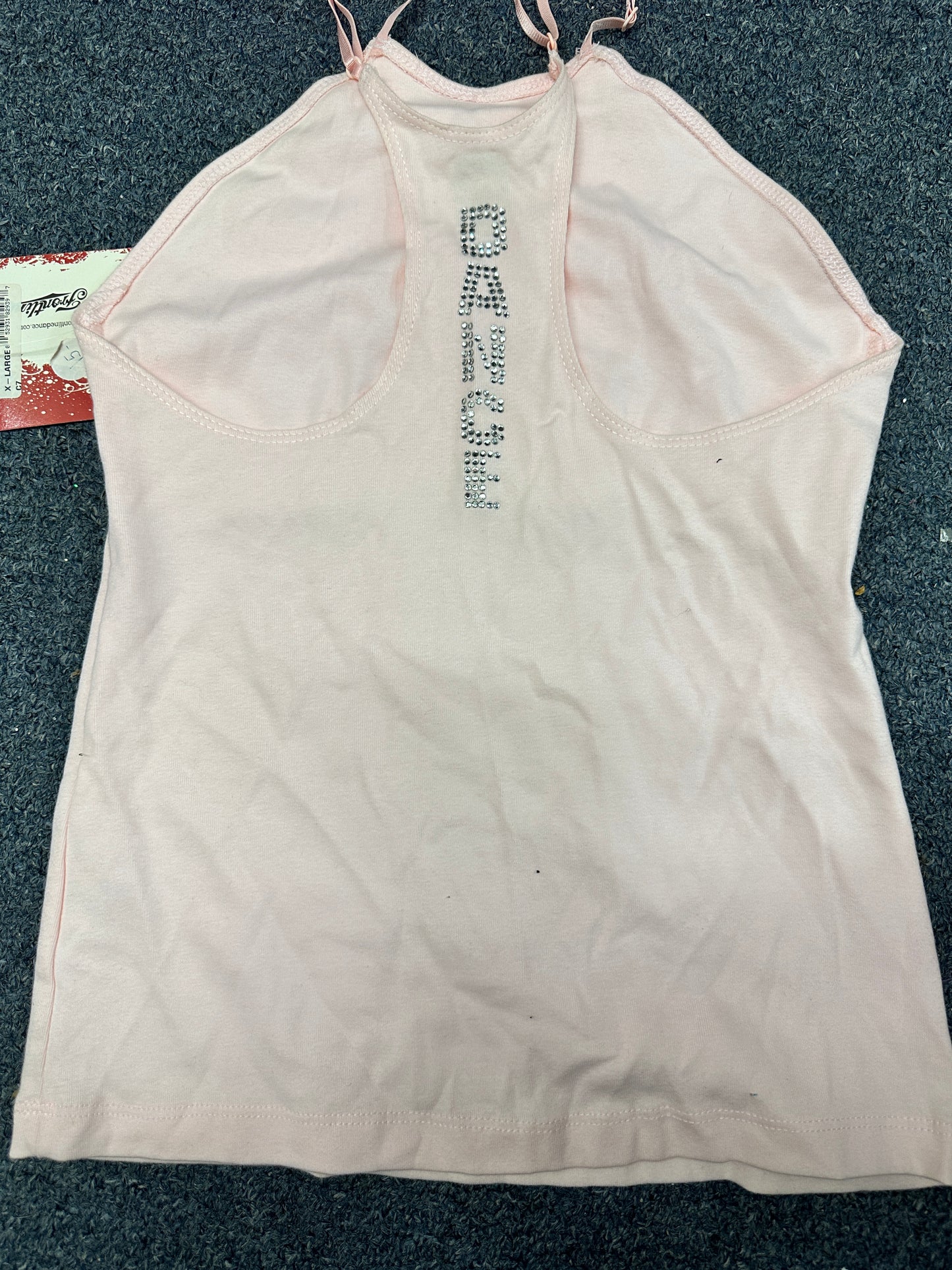 New Cami Top Frontline 100427 Pink Dance Stones X-Large Adult Ballet Tap Jazz