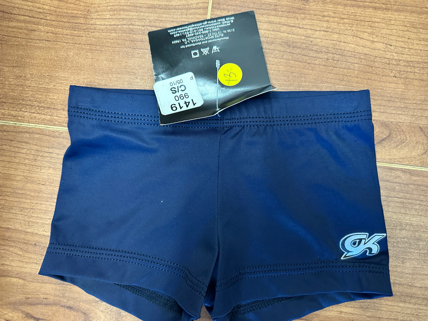 New Shorts GK Elite 1419 Child Sizes Navy Blue Small Child Lycra Gymnastics Ballet Tap Jazz