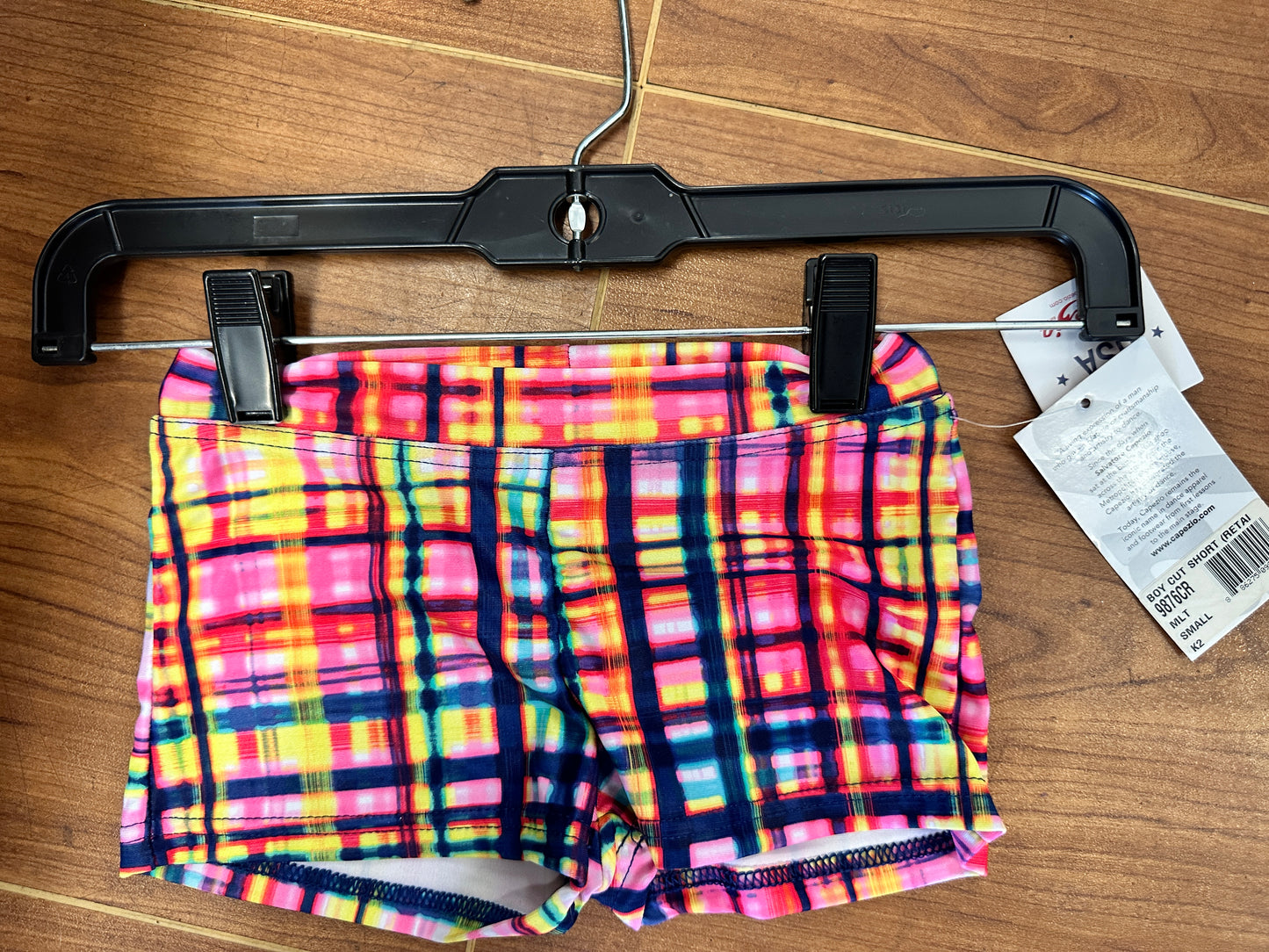 New Shorts Capezio 9876CR Plaid Small Adult jazz Hip Hop