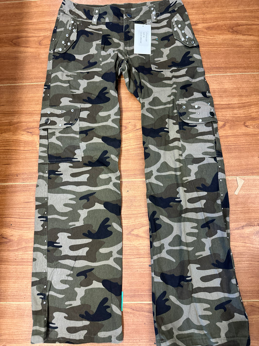 New Pants Gia-Mia G226 Camo Bling Small Adult Hip Hop Clogging Jazz