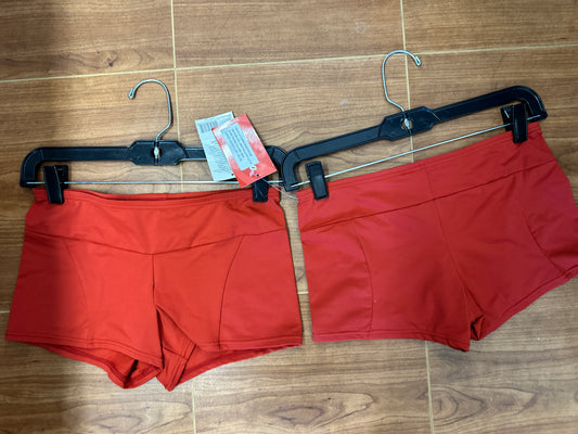New Shorts Capezio 9887 Red Small Adult Jazz Hip Hop