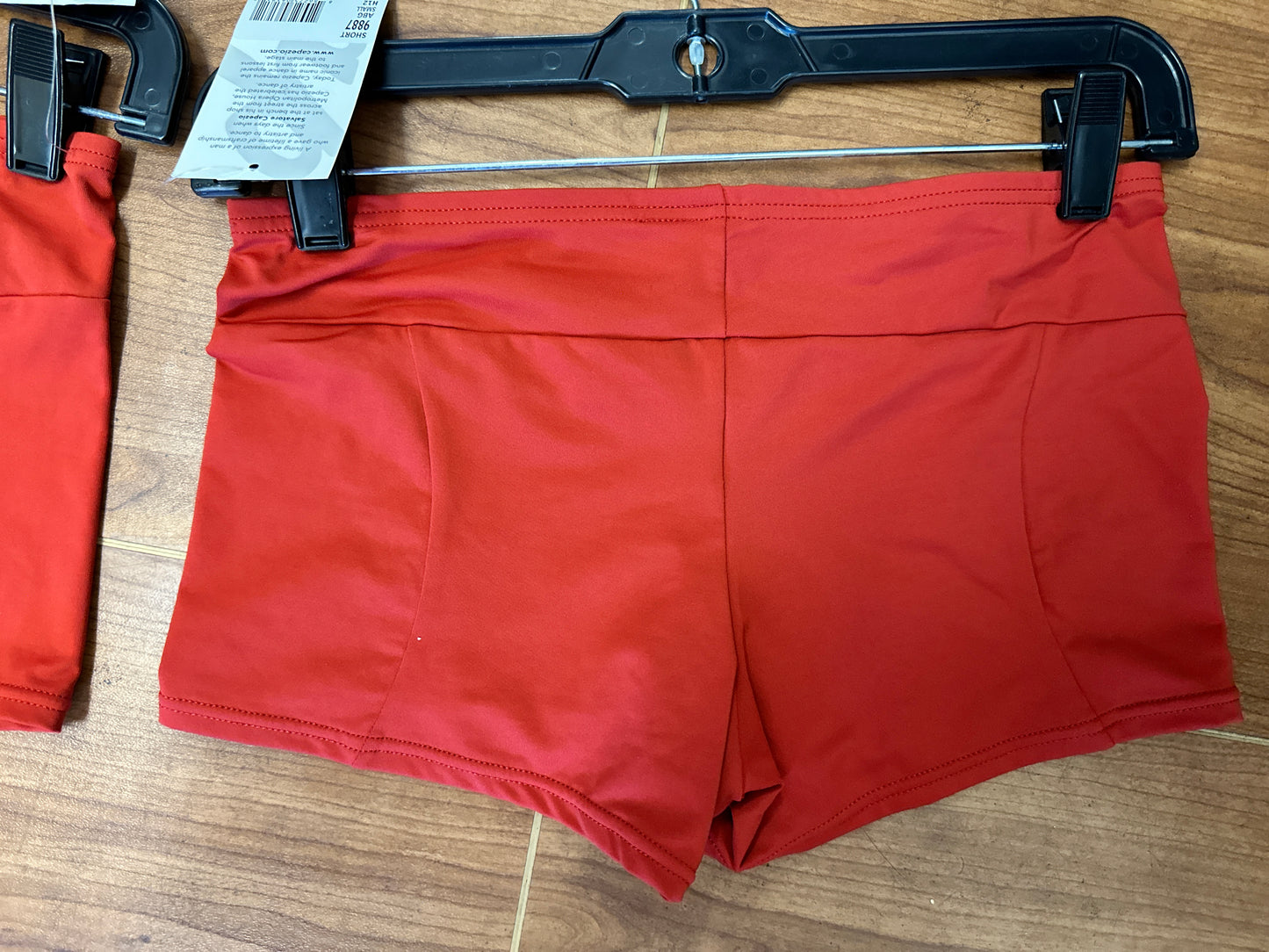 New Shorts Capezio 9887 Red Small Adult Jazz Hip Hop
