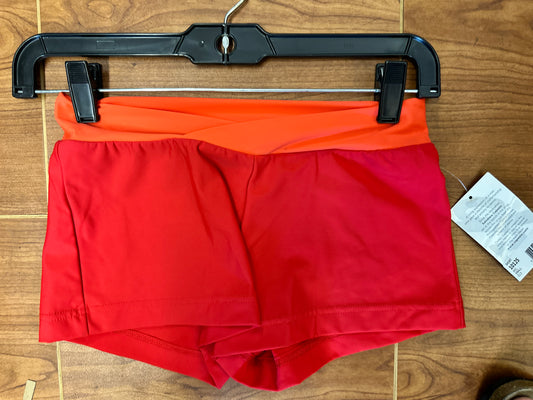 New Shorts Capezio 10125 Red Orange Small Adult Jazz Hip Hop
