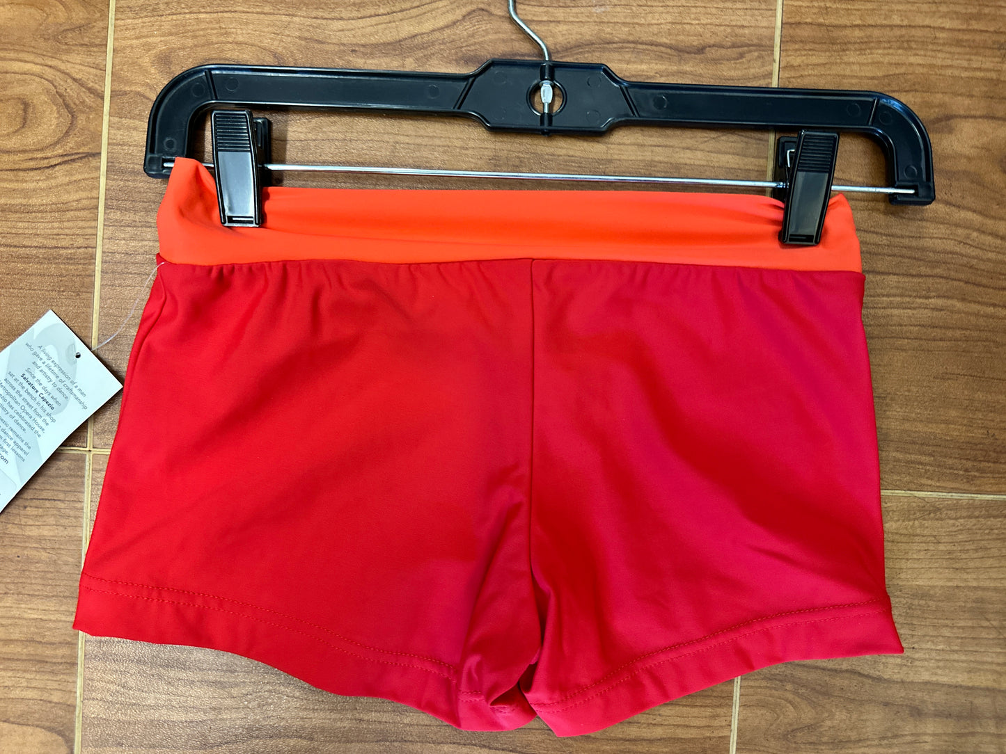 New Shorts Capezio 10125 Red Orange Small Adult Jazz Hip Hop