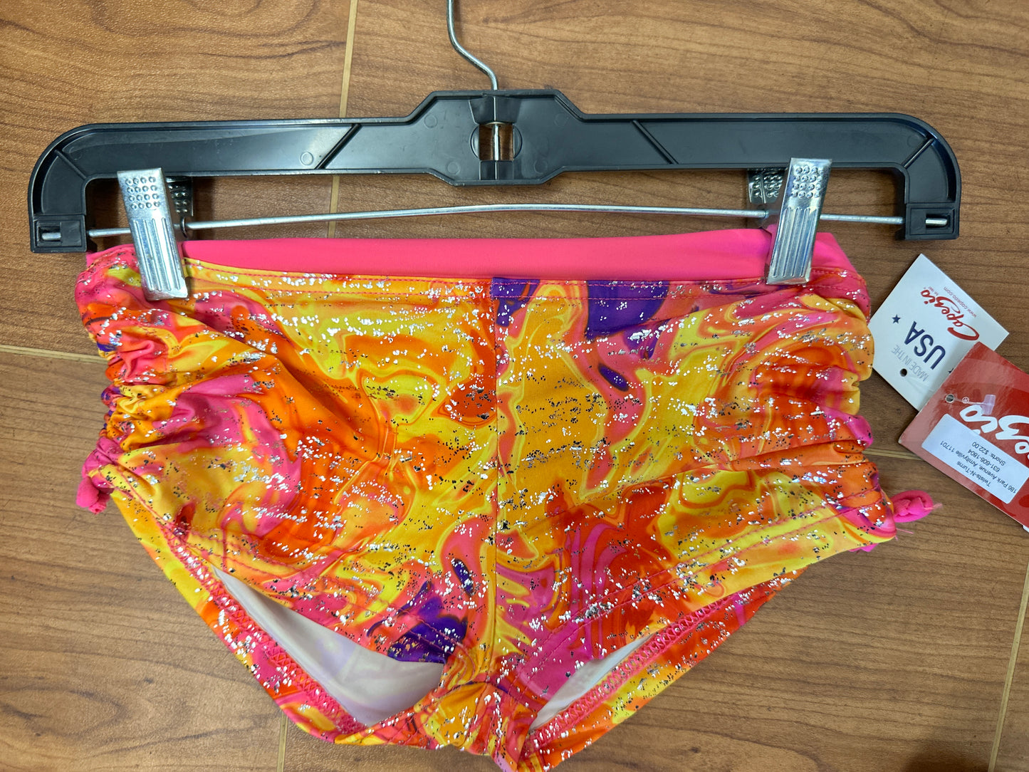 Shorts capezio 10152C Pink Yellow Large Child Jazz Hip Hop