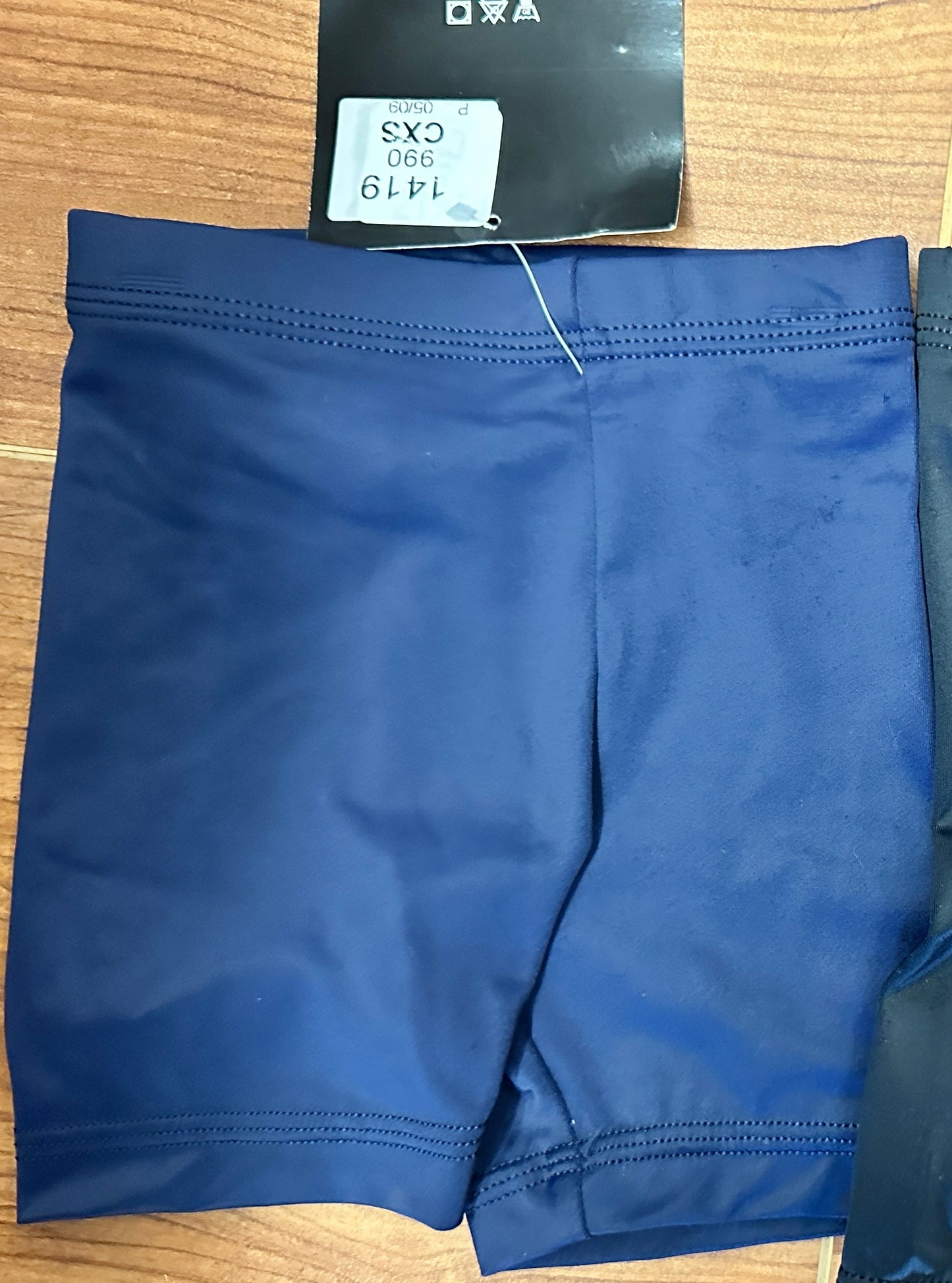 New Shorts GK Elite 1419 Child Sizes Blue or Black Lycra Gymnastics Ballet Tap Jazz