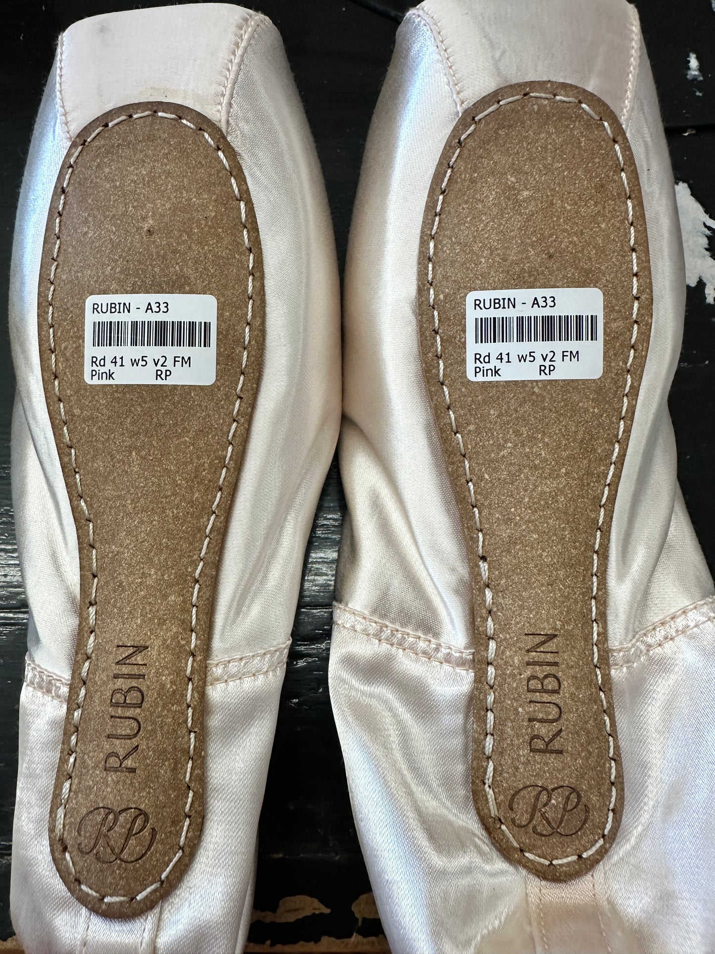 New Pointe Shoes Russian Rubin 41 W5 V2 FM Brand New Ballet Pink