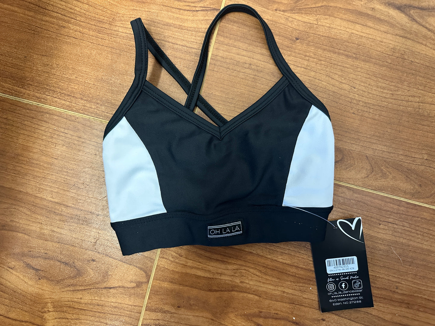 New Top Oh La La Black White Child Small Jazz Cheer Modern