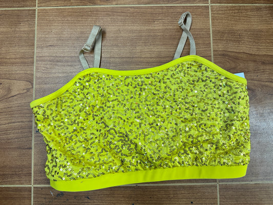 Pre-Owned Top Weissman 10384 XL Child Yellow Jazz Sequin
