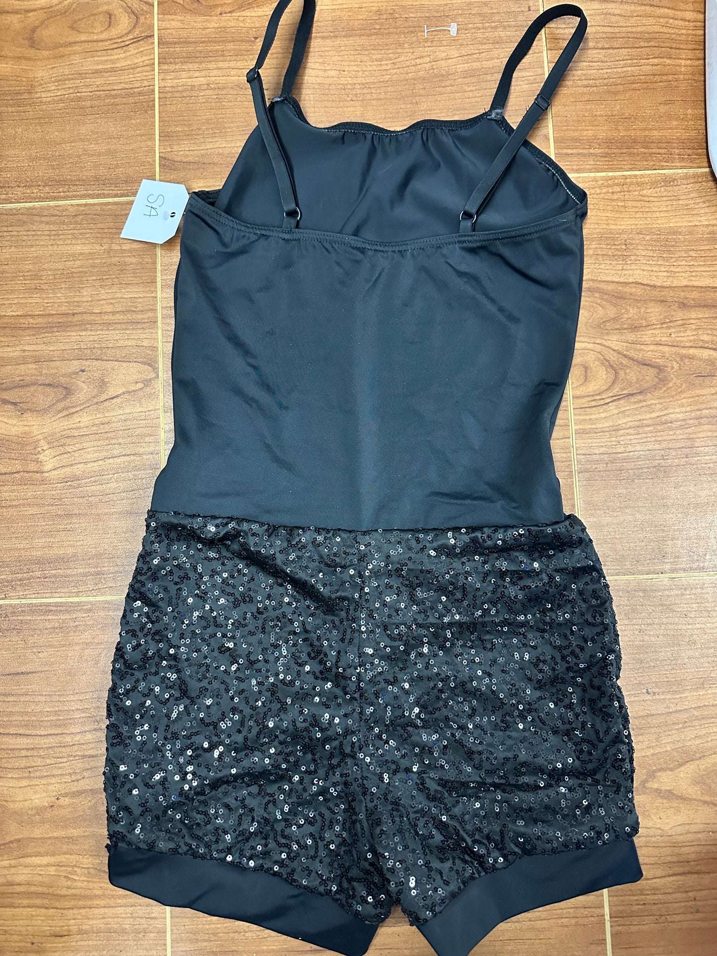 Pre-Owned Biketard Weissman 10349 Small Adult Black Jazz Sequin