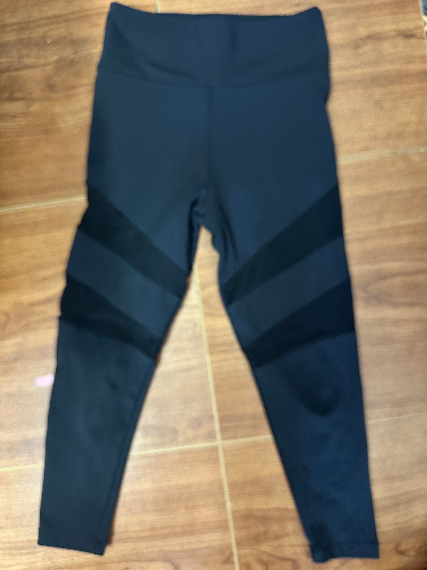 Pre-Owned Leggings Bloch Medium Child Blac with Mesh inserts Jazz