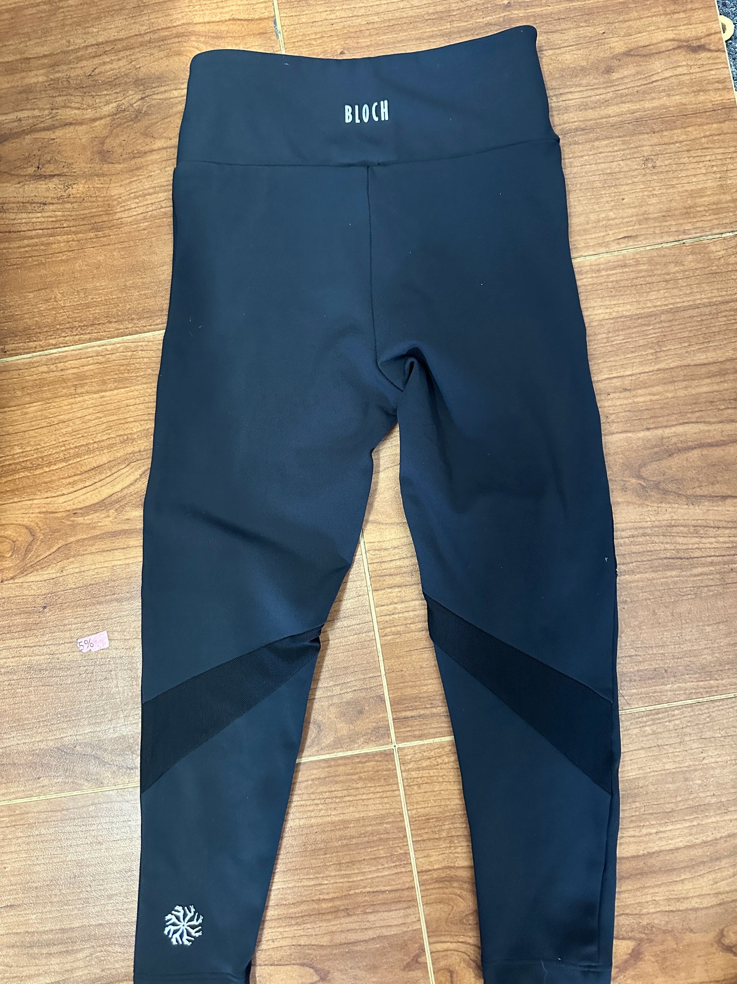 Pre-Owned Leggings Bloch Medium Child Blac with Mesh inserts Jazz