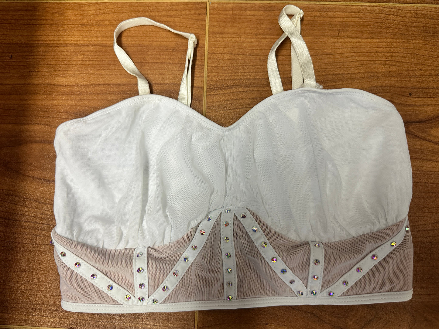 Pre-Owned Costume Small Adult White 10th House TH23128 ADDED STONES Jazz Lyrical Contemporary