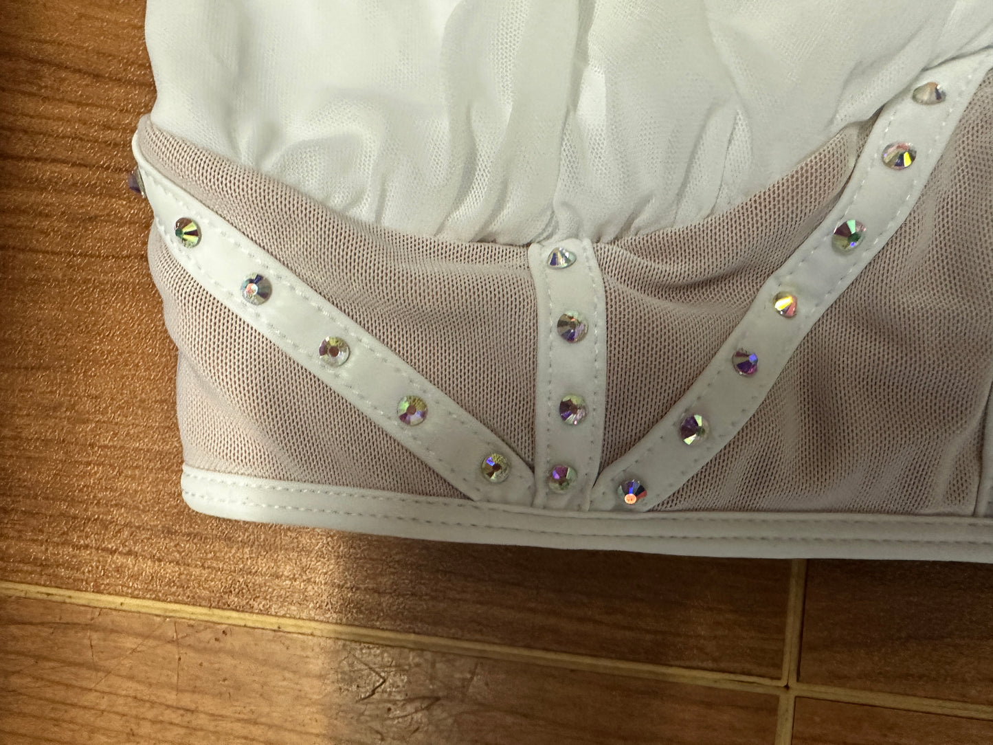 Pre-Owned Costume Small Adult White 10th House TH23128 ADDED STONES Jazz Lyrical Contemporary