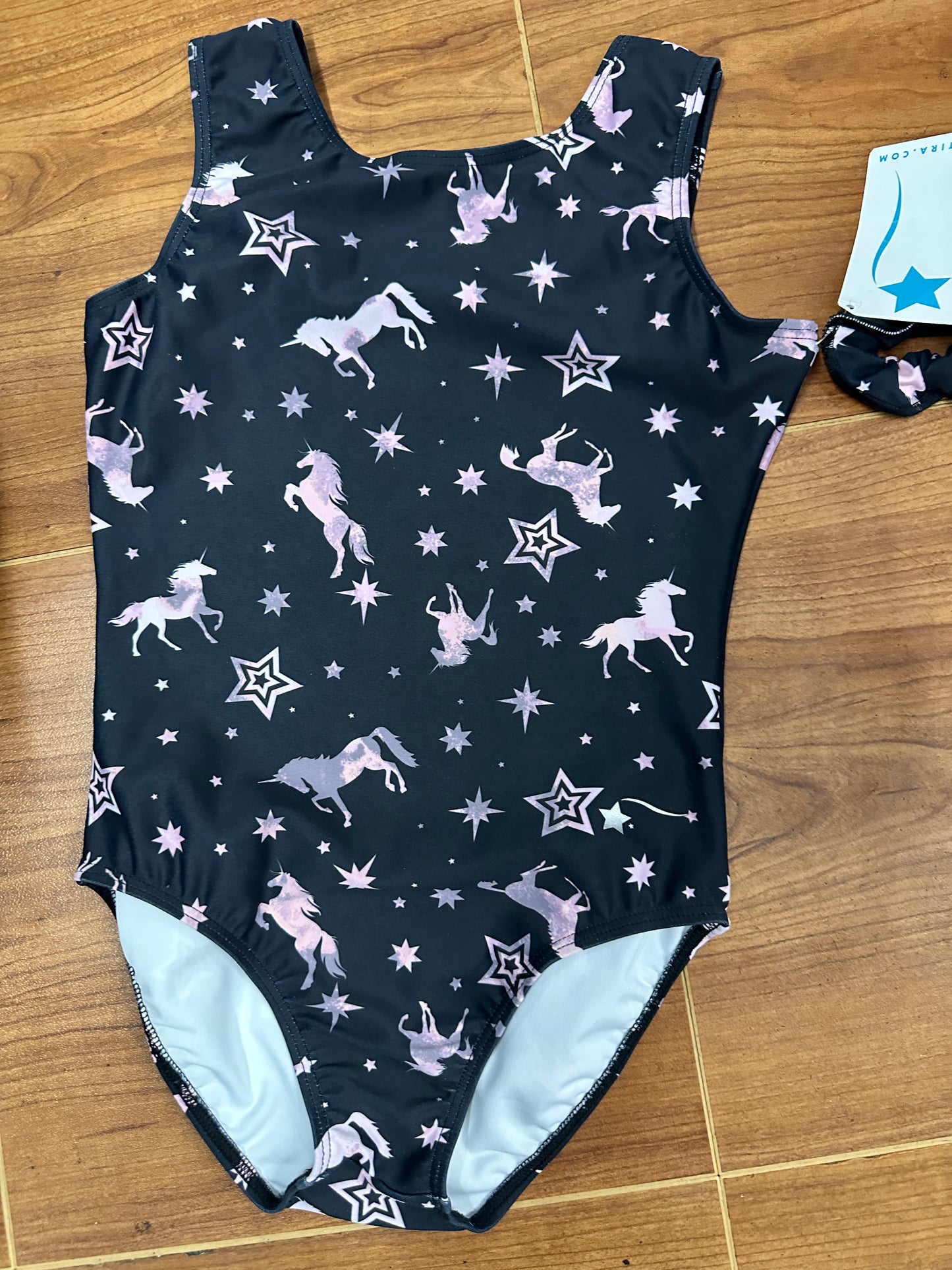NEW Leotard Destira Child Large Pink Moonstone Unicorn Tank Tumbling Acro
