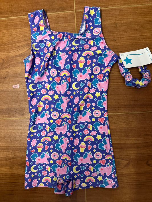 NEW Leotard Biketard Destira Child Large Sweat Treat Tank Tumbling Acro