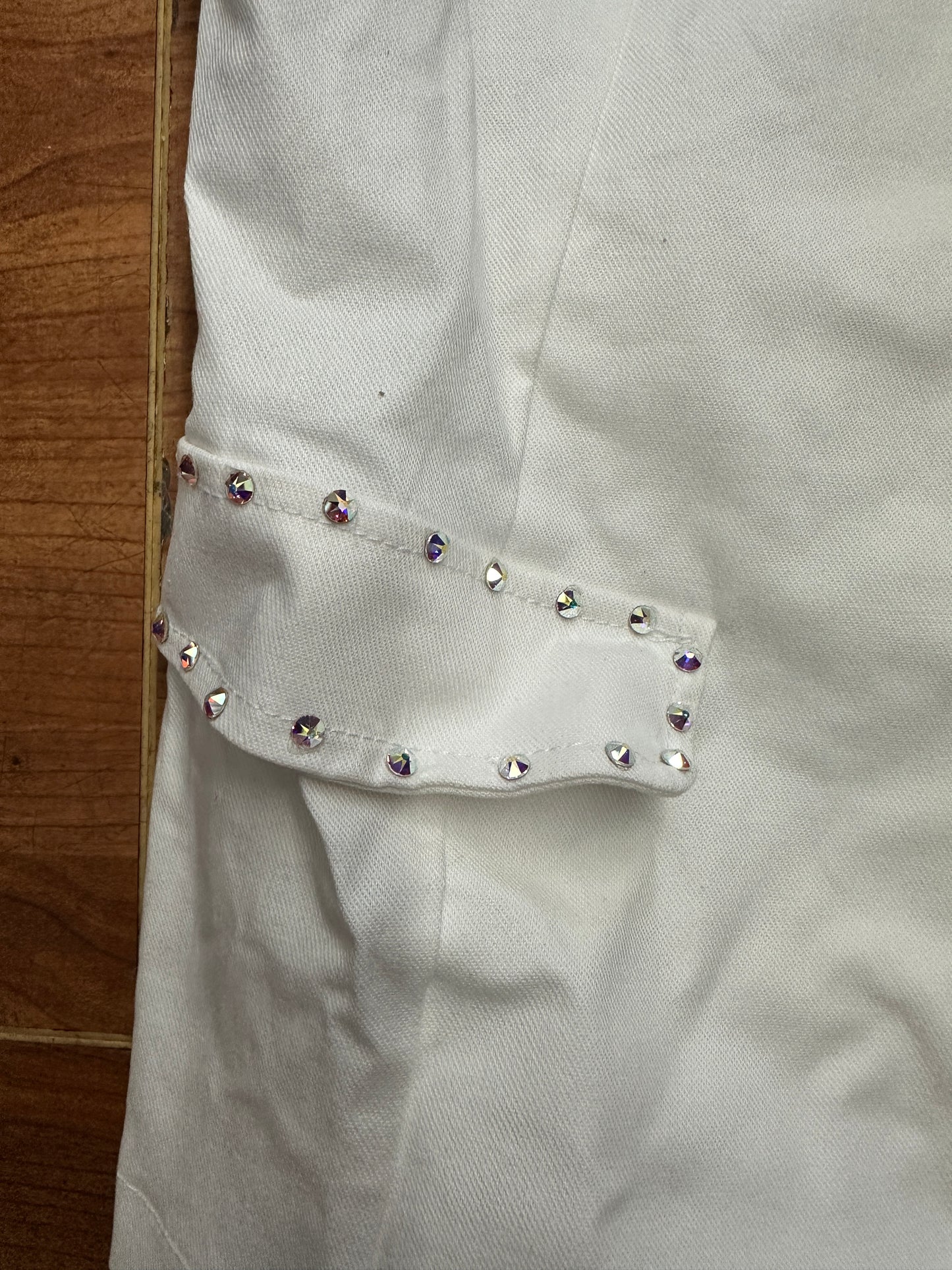 Pre-Owned Costume Weissman 11352 XL Child White Jacket Jazz Sequin