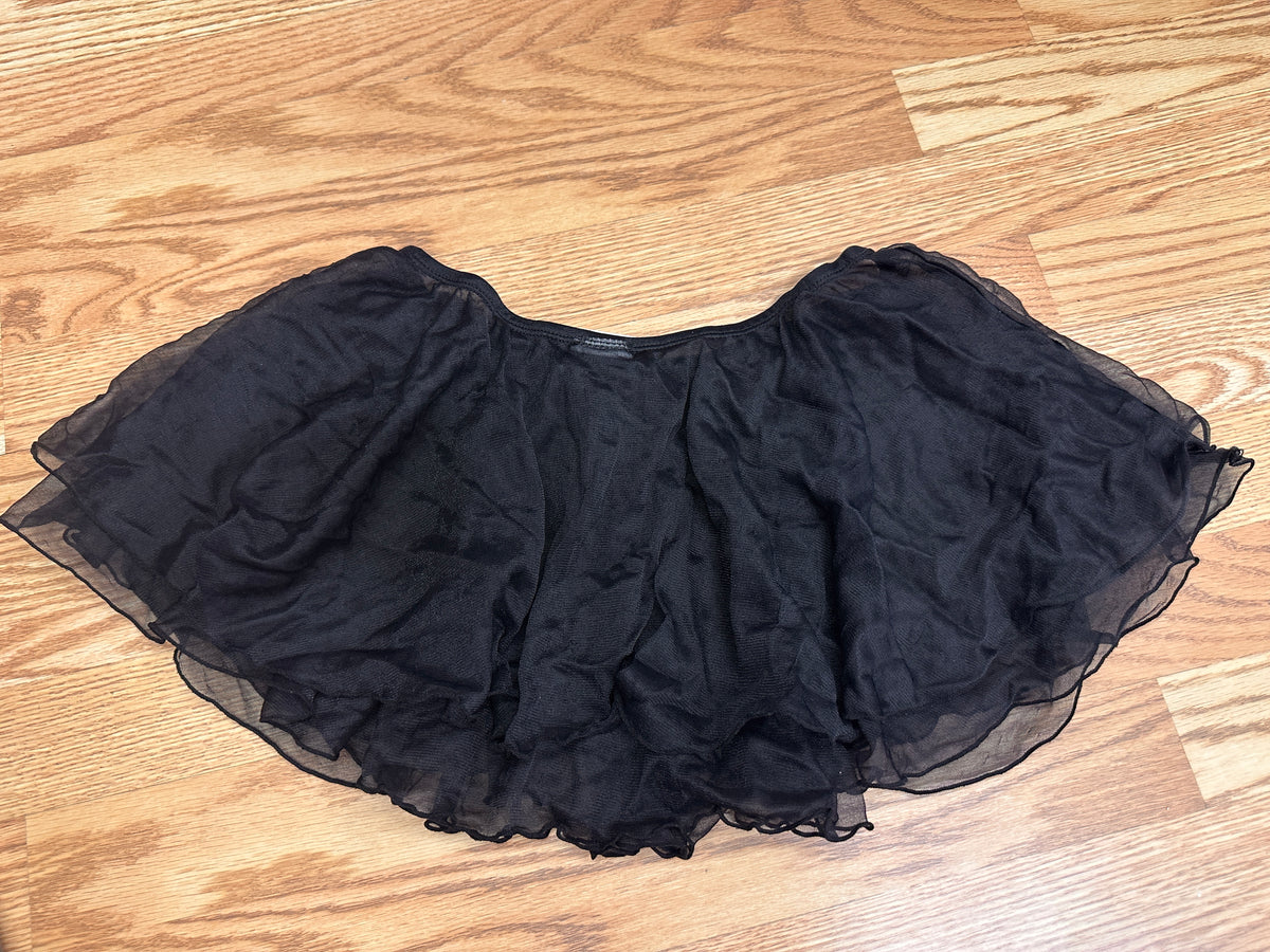 Pre-Owned Ballet Skirt Black Large Child Pull On Elastic Waist Pointe