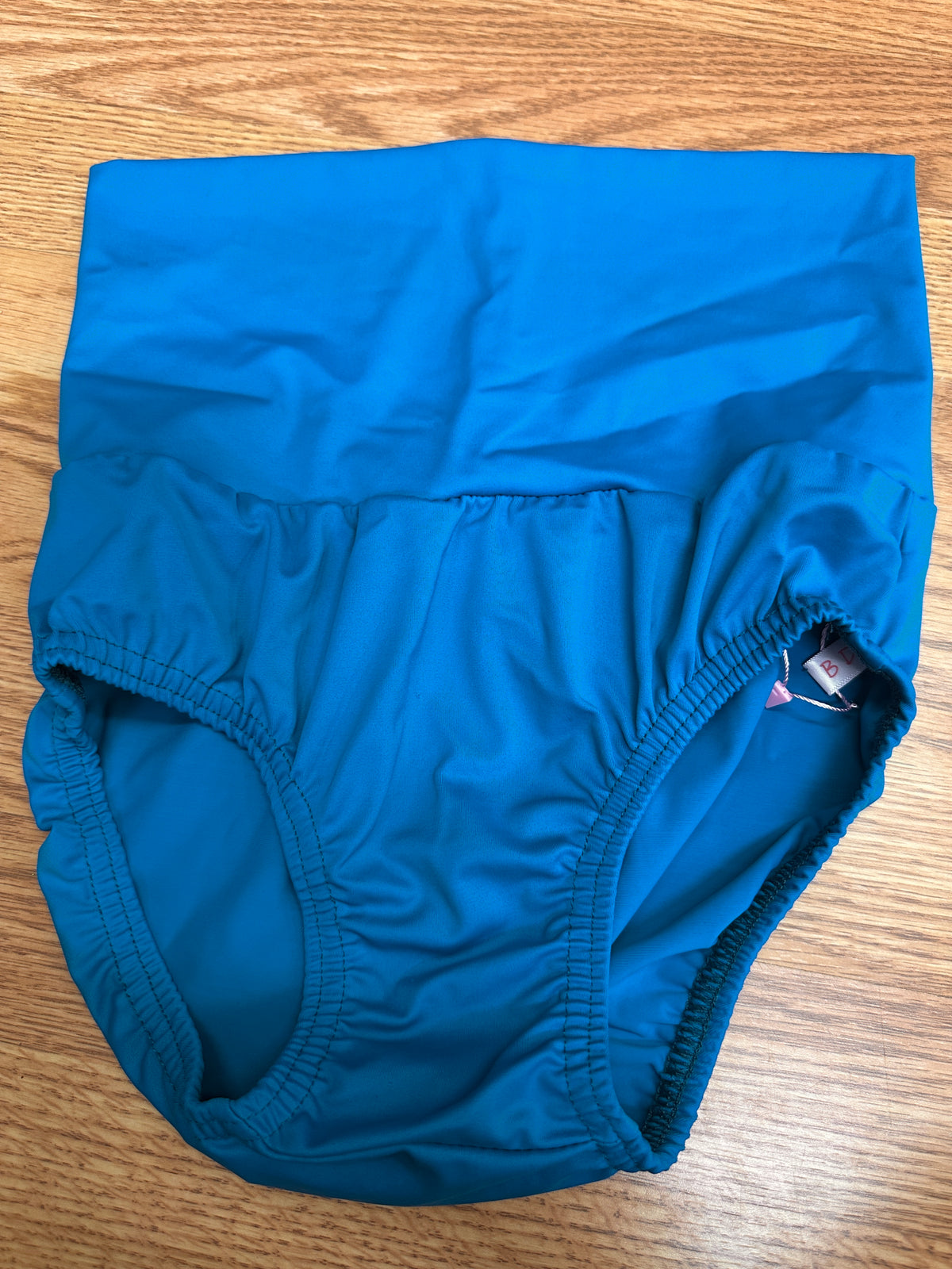 NEW Trunks B Dancewear Medium Adult Teal High Waist Jazz Latin Clogging