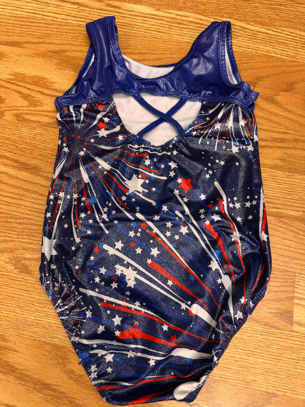Pre-Owned Gymnastics Leotard Large Child Pink Ombre Sparkle Acro Tumbling