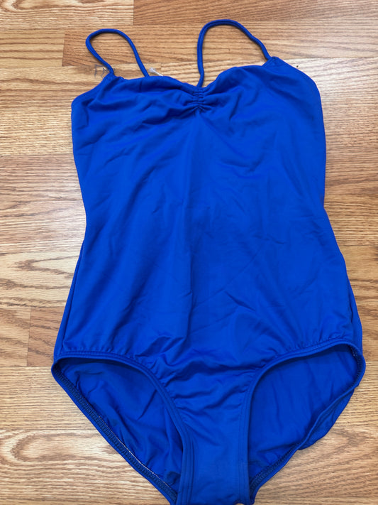 Pre-Owned Leotard Meidum Adult Royal Blue Crossing Straps Jazz Ballet