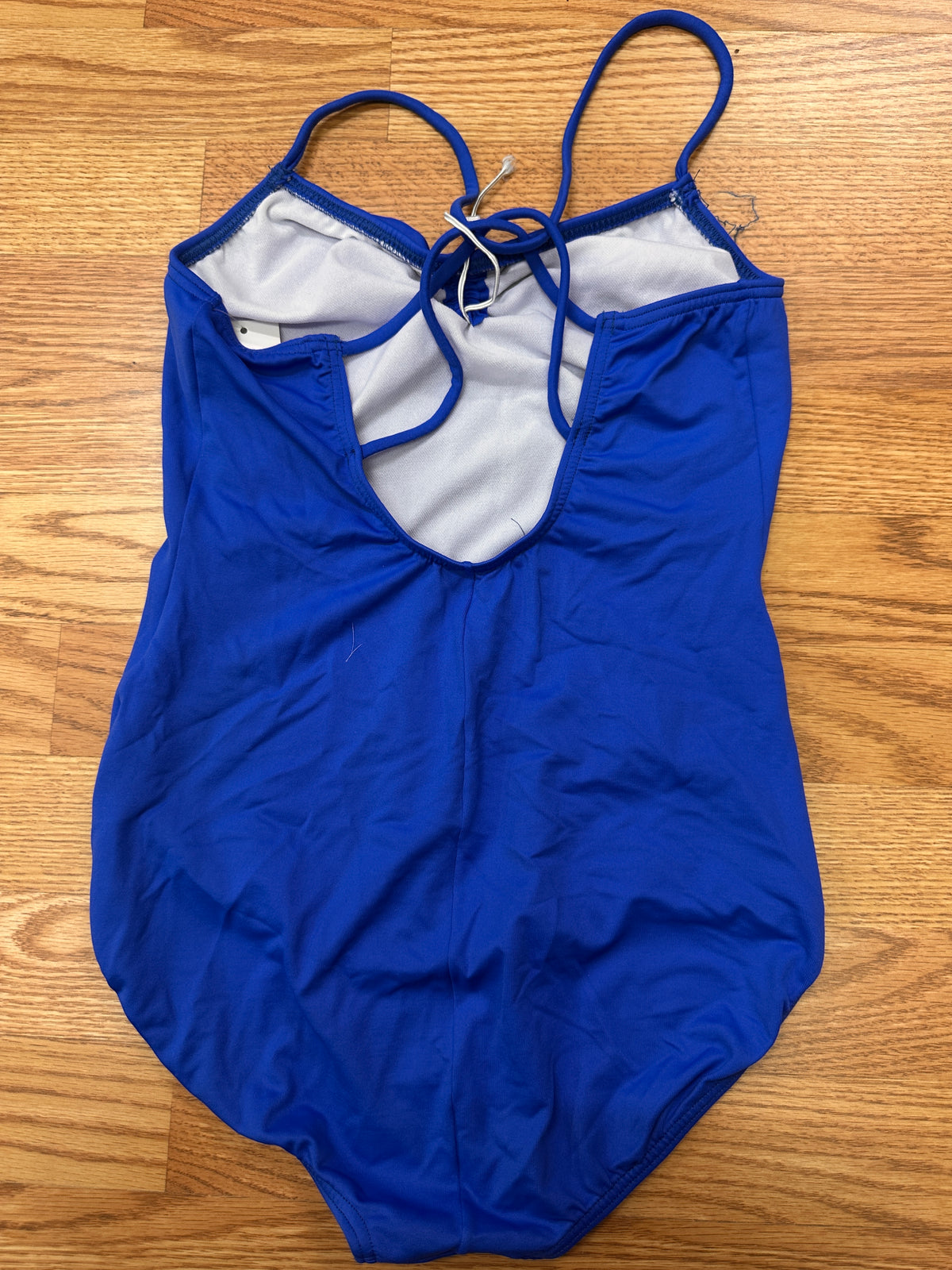 Pre-Owned Leotard Meidum Adult Royal Blue Crossing Straps Jazz Ballet