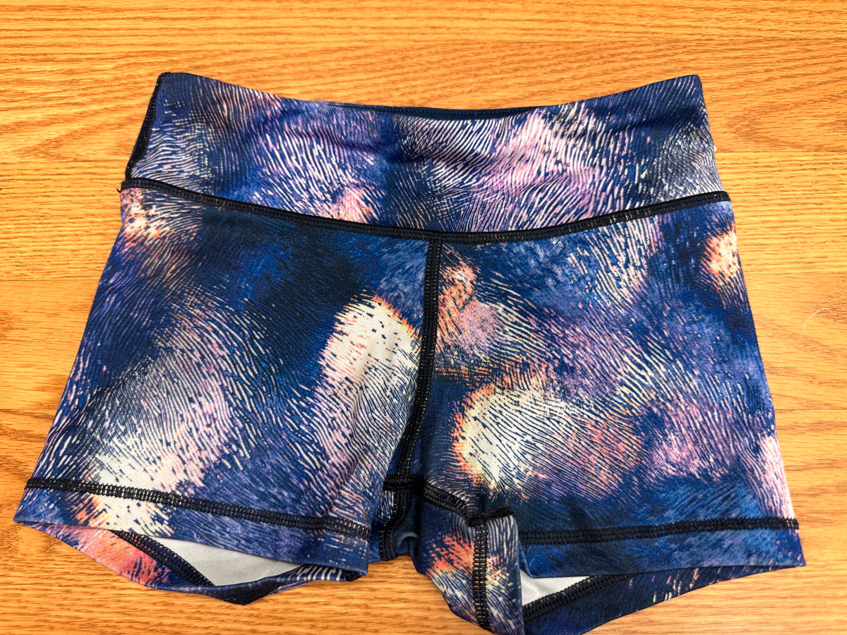 Pre-Owned Top/Shorts Set Small Child Colorful SG Gymnastics Jazz Acro