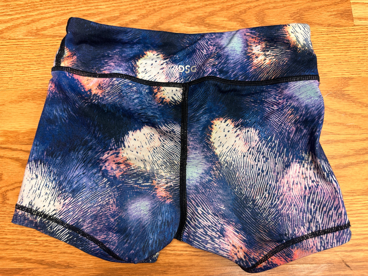 Pre-Owned Top/Shorts Set Small Child Colorful SG Gymnastics Jazz Acro