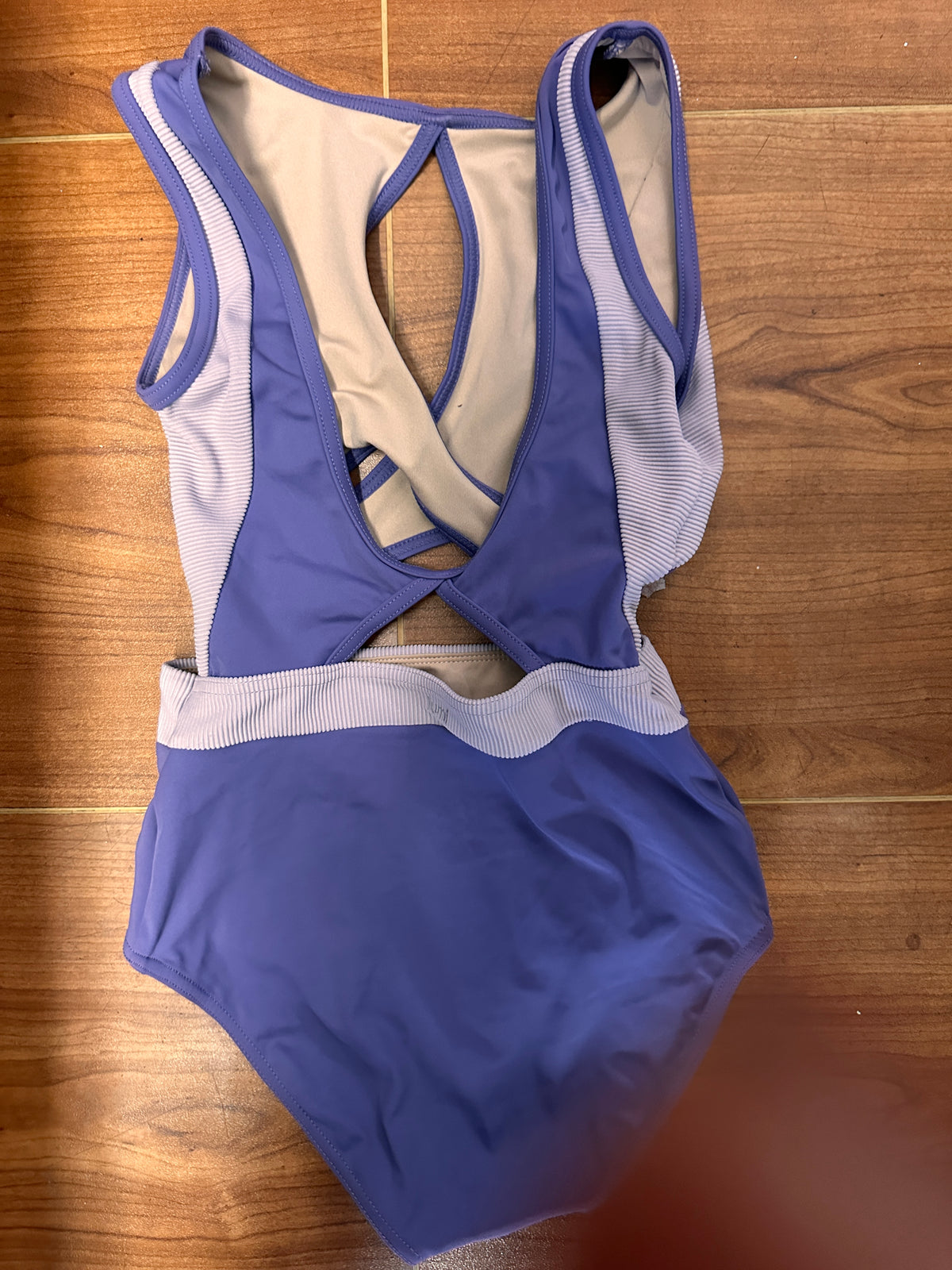 Pre-Owned Leotard Purple Open Front & Back Jazz Contemporary