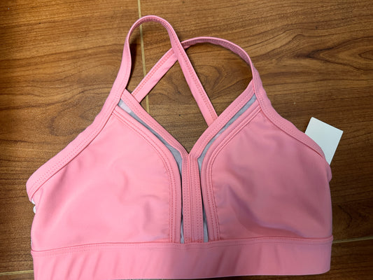New Top Oh La La Pink White Child Large Mesh Jazz Cheer Modern