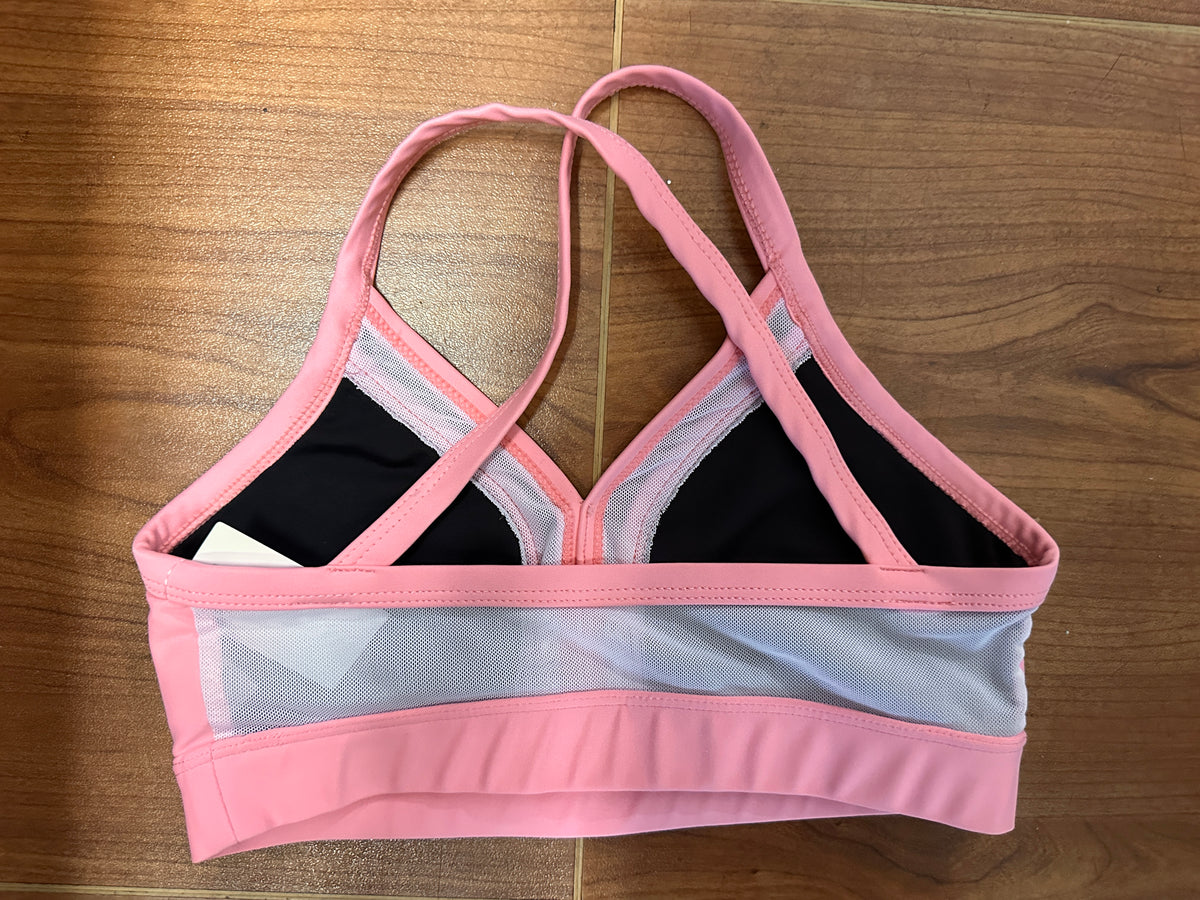 New Top Oh La La Pink White Child Large Mesh Jazz Cheer Modern
