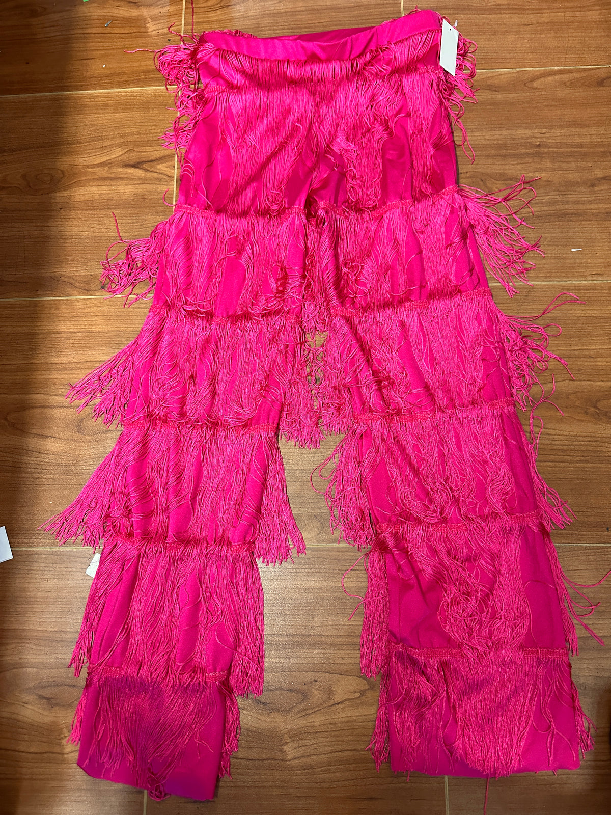 New Fringe Pants Weissman 15503 Hot Pink Medium Adult Latin Clogging Jazz