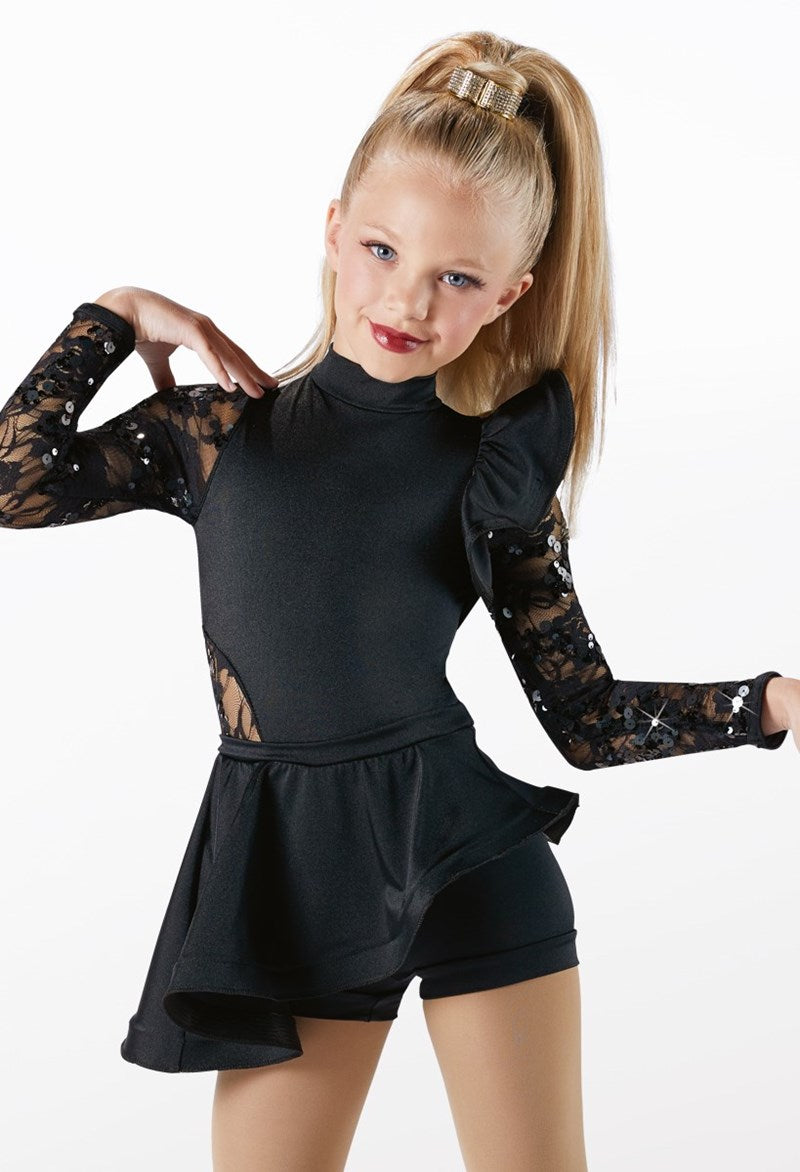 Pre-Owned Costume Weissman  11973 Small Adult Black Ruffles Jazz