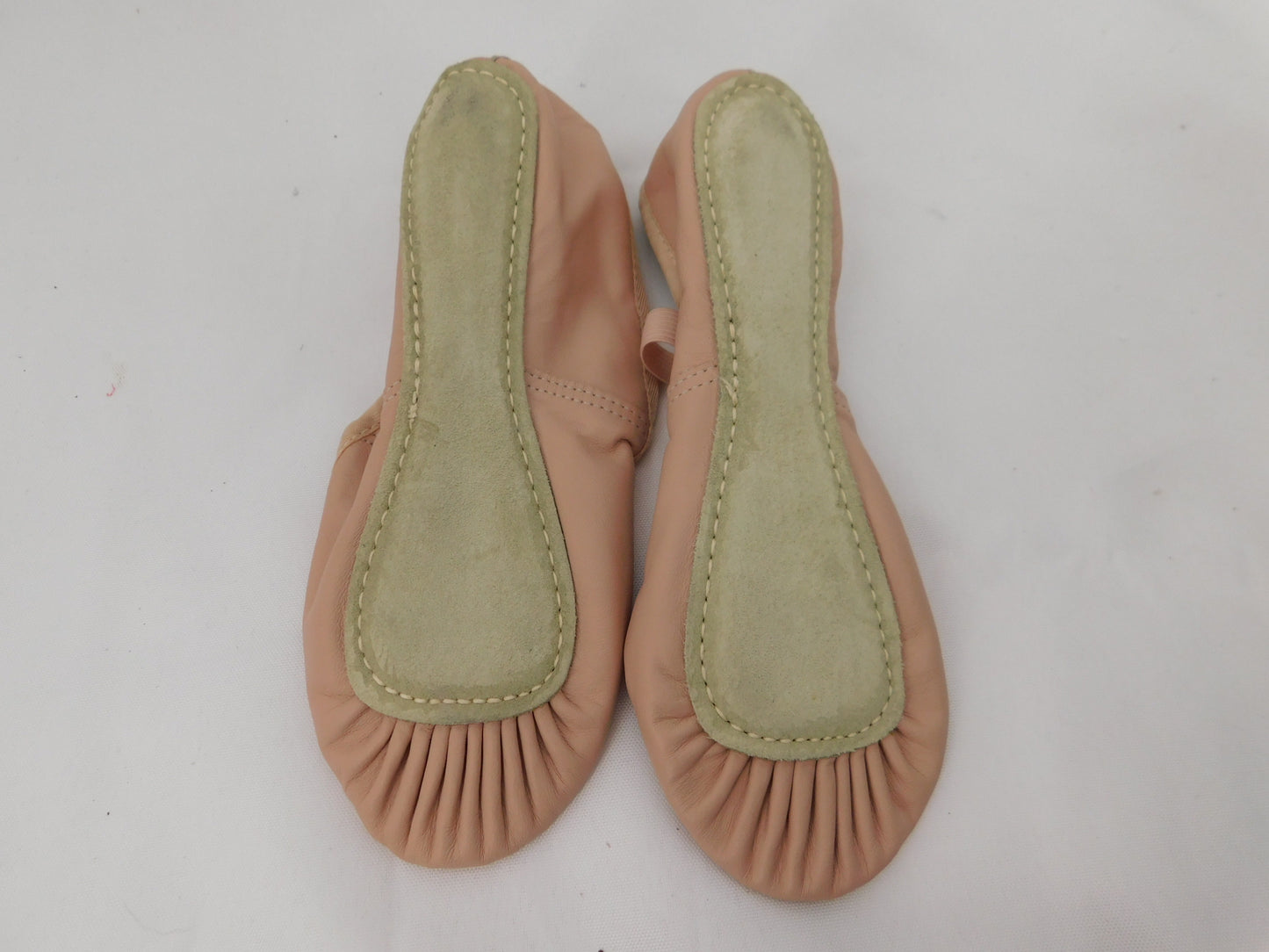 Pre-Owned Ballet Shoes Capezio Big Kid 2D Tie Drawstring Leather Single Strap Full Sole