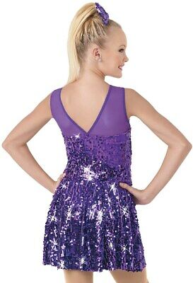 Pre-Owned Costume Weissman 8719 XXL Child Purple Jazz Sequin