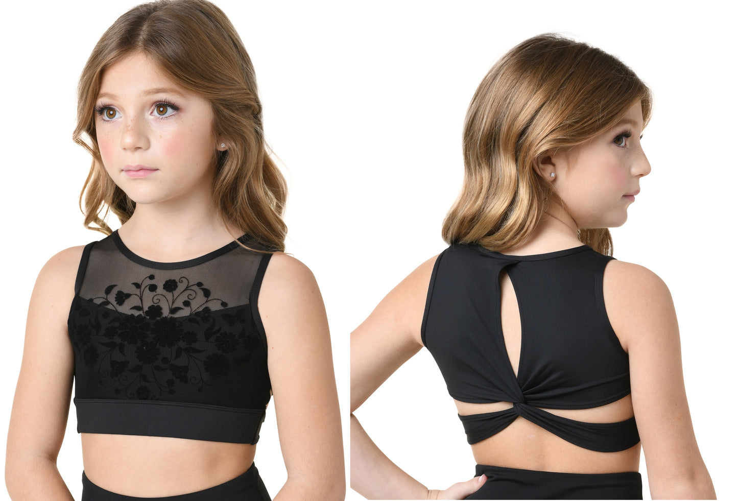 New Crop Top Sports Bra 22306C-Crop Tank 12-14