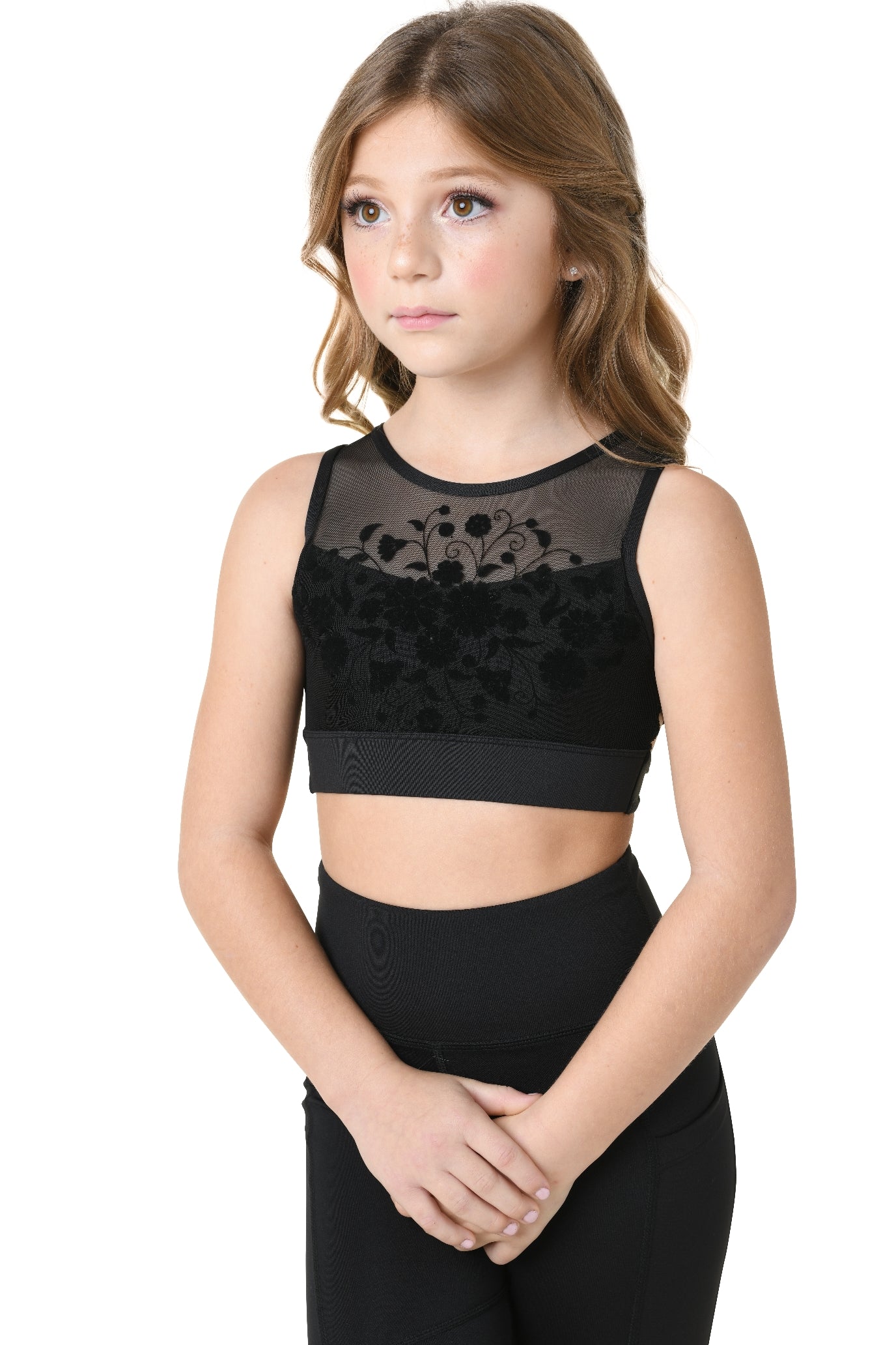 New Crop Top Sports Bra 22306C-Crop Tank 12-14