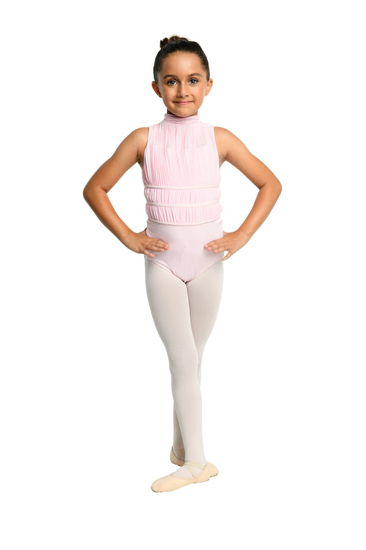 Pre-Owned Leotard Danz N Motion 23100C-Chantal Pink Large Child Ballet Jazz