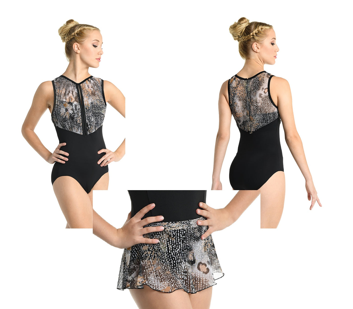 New Leotard Skirt Danz N Motion 23121A Womens  Black  Ballet Jazz