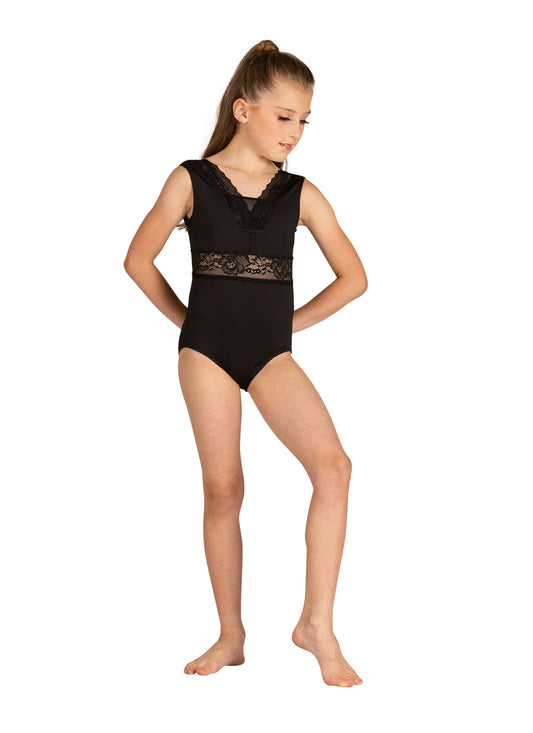New Leotard Danz N Motion 24120C Black 12-14