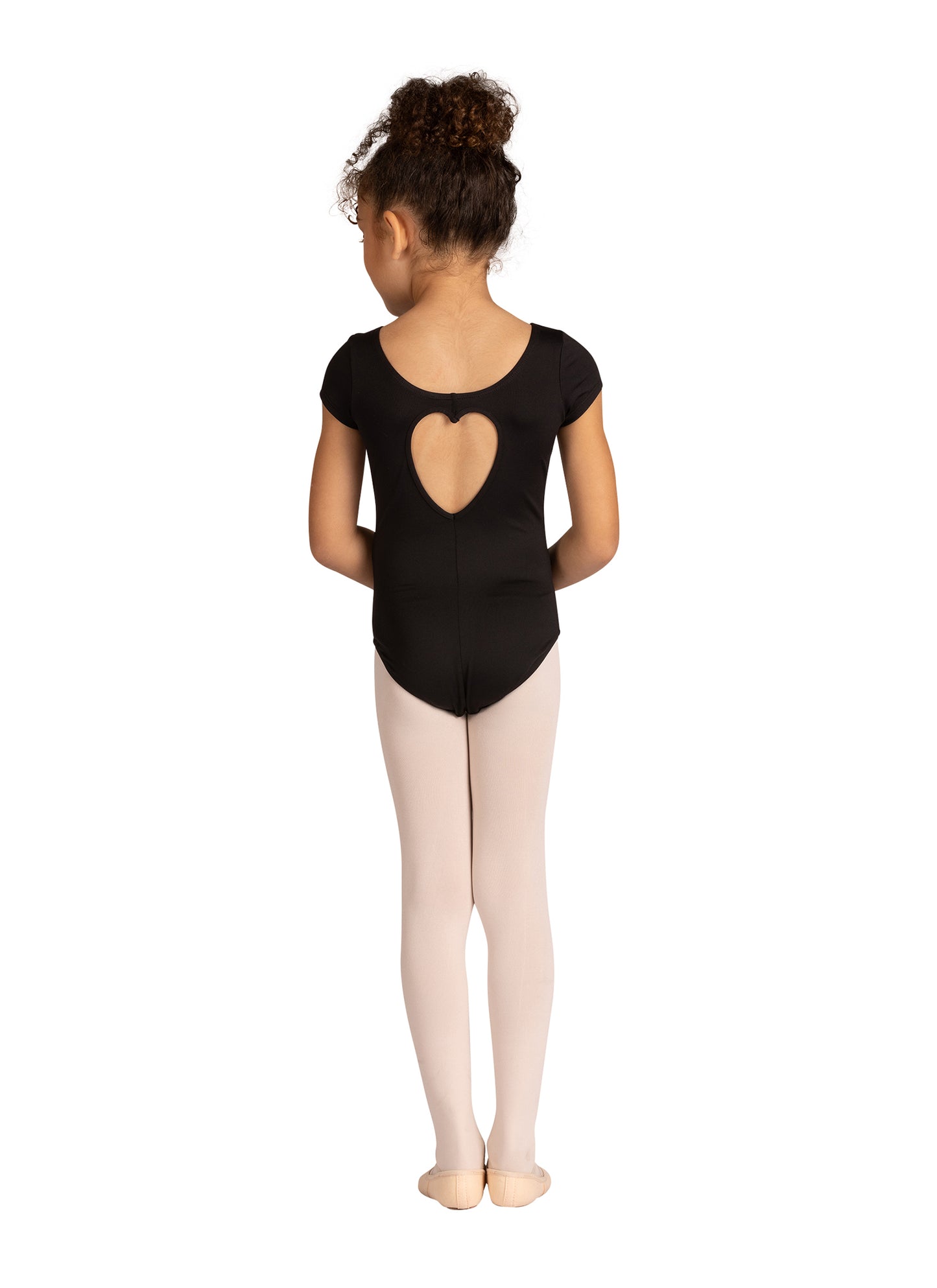 New Leotard Danz N Motion 24127C Heart Back Short Sleeve Child Sizes Ballet Jazz