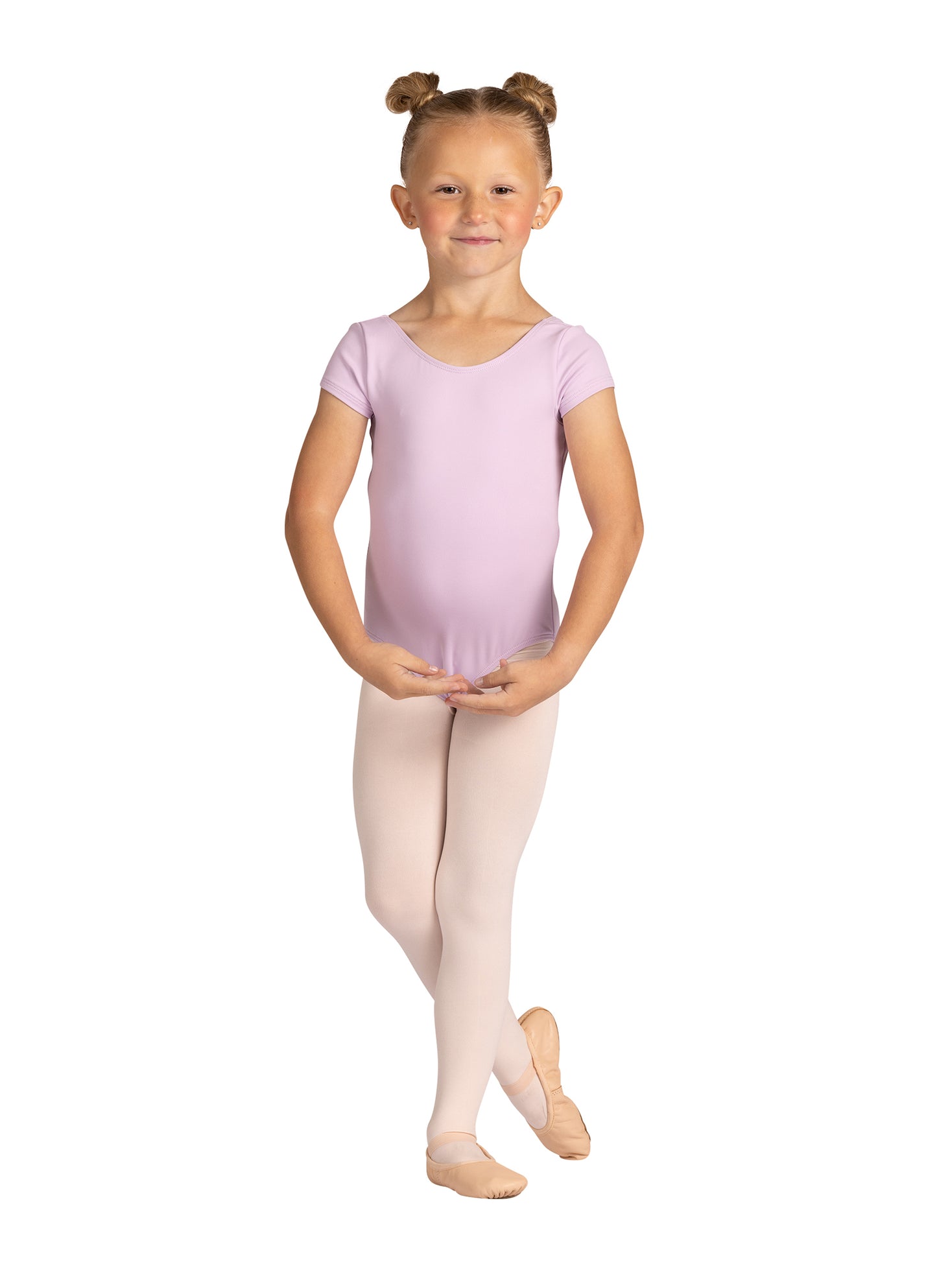 New Leotard Danz N Motion 24127C Heart Back Short Sleeve Child Sizes Ballet Jazz