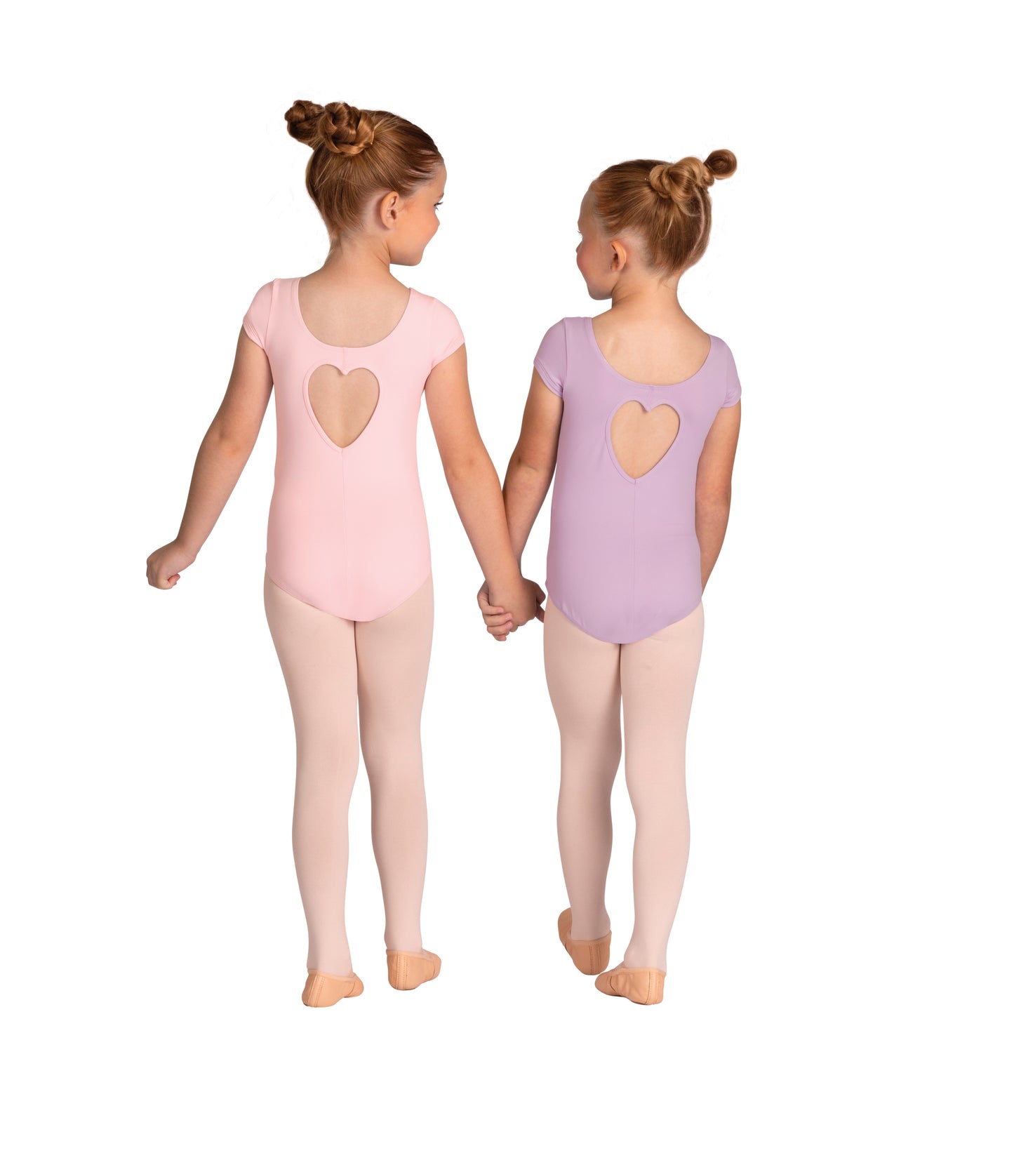 New Leotard Danz N Motion 24127C Heart Back Short Sleeve Child Sizes Ballet Jazz