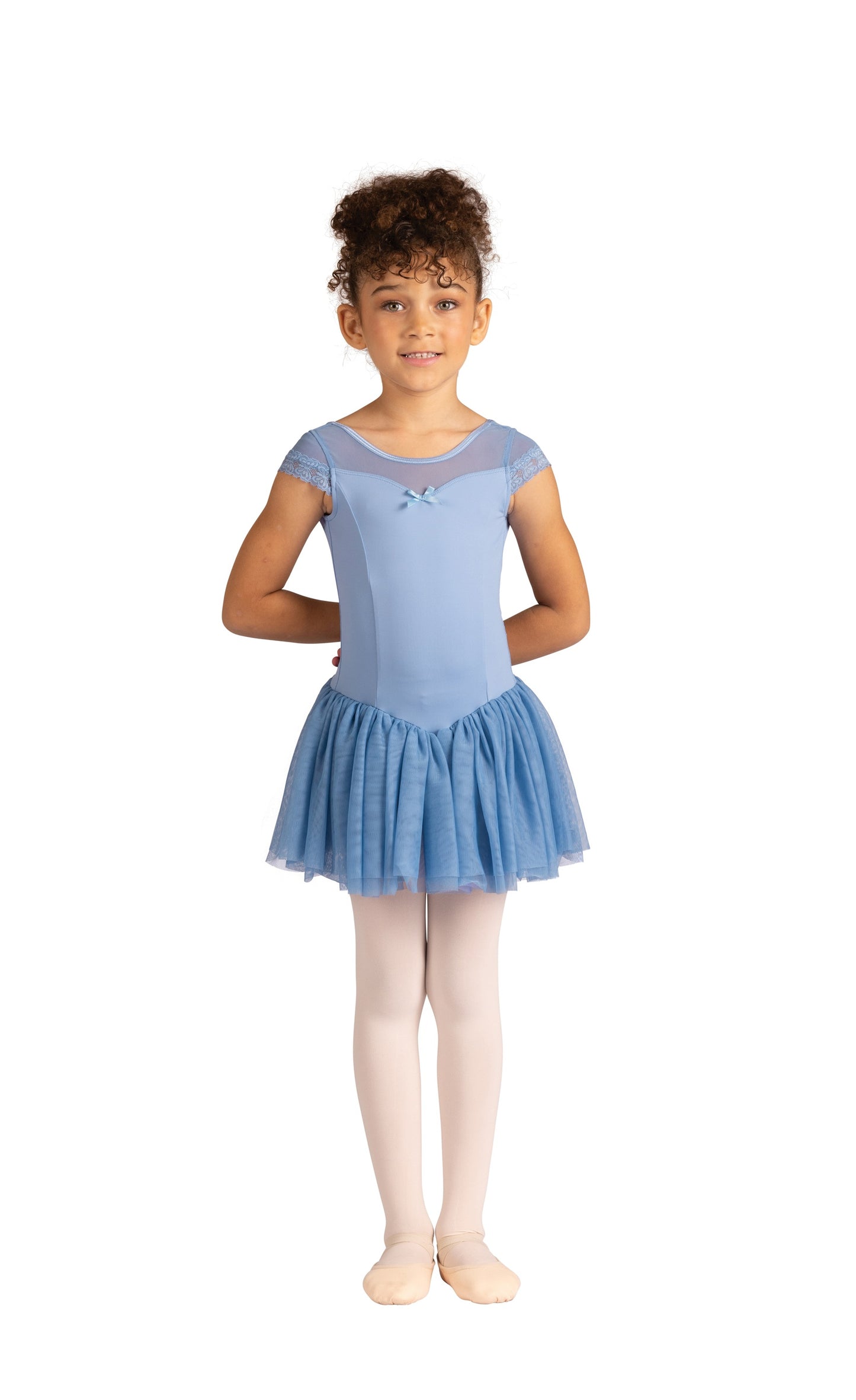 NEW Dance Dress DanzNMotion 24205C Sharlett Cap Sleeve Mesh