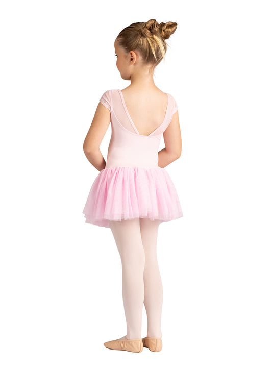 NEW Dance Dress DanzNMotion 24205C Sharlett Cap Sleeve Mesh